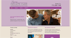 Desktop Screenshot of legacyprivatecare.net